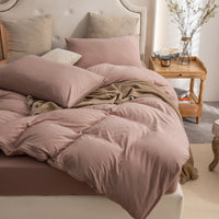 Jersey Duvet Cover Set - Printing and dyeing gray powder