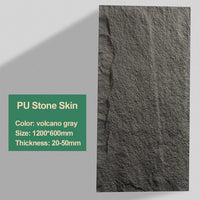PU Mushroom Stone Cultural Stone Panel 3D PU Panel Cement Gray