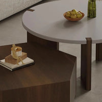 Coffee Table Modern Minimalist Round Side Table Set Small Coffee Table for Living Room, Space-Saving Design Tea Table