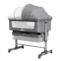 Baby Bassinet, Bedside Sleeper,Foldable Baby Bed to Bed, Adjustable Portable Bed for Infant/Baby/Newborn,with Mosquito Nets, Large Storage Bag, Comfortable Mattresses, Lockable Wheels