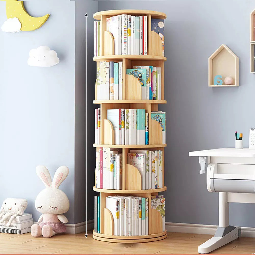 Children's rotating bookshelf