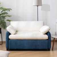 Oversized Living Room Accent Chair, Modern Chenille Upholstered Wider Seat Leisure Armchair Color Blocking Sofachair with 2 Pillows and Removable Cover for Home Apartment,Bedroom,Office