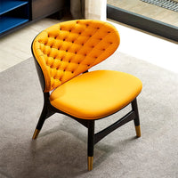 Modern Accent Chair Little Armchair designed Upholstered Chair Tufted Wide Hug Backrest Chair