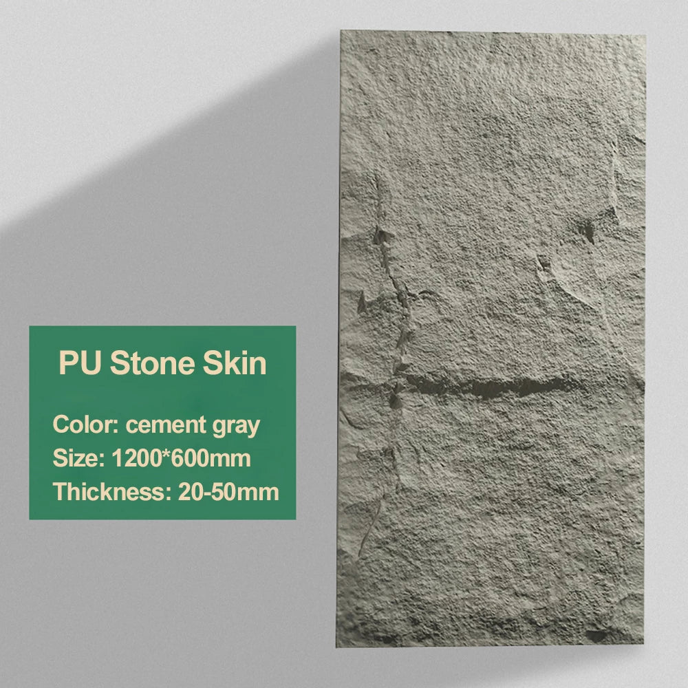 PU Mushroom Stone Cultural Stone Panel 3D PU Panel Gold