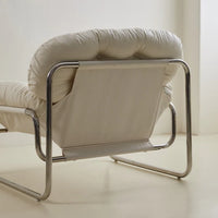 Single Sofa Chair Minimalist Light Luxury Cream Style Leisure Chair Living Room Vintage Bauhaus Style Retro Chair