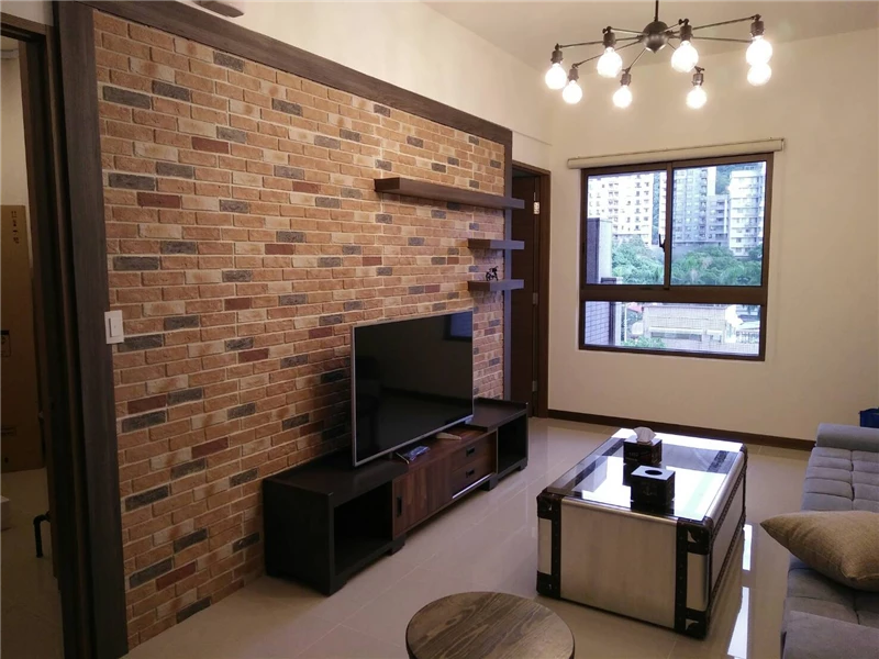 PU 3D Faux Stone Wall Panels Red Brick Wall Panel Imitation Stone Wall Panel