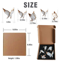 5 Pack Resin Butterfly Wall Art Decoration Cute 3D Wall Sculptures Free Flying Theme Ornaments Suitable for Living Room Bedroom Cafe Bar Hotel