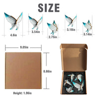 5 Pack Resin Butterfly Wall Art Decoration Cute 3D Wall Sculptures Free Flying Theme Ornaments Suitable for Living Room Bedroom Cafe Bar Hotel