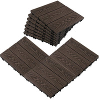 Interlocking Composite Decking Patio Tiles (Pack of 5,10)