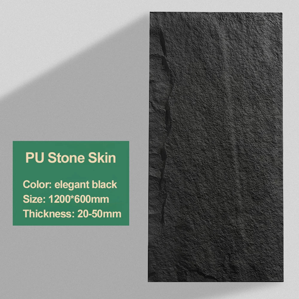 PU Mushroom Stone Cultural Stone Panel 3D PU Panel Gold