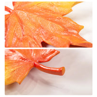 8 Pack Maple Leaf Wall Resin Art Cute 3D Wall Sculptures Ornaments Suitable for Living Room Bedroom Cafe Bar Hotel