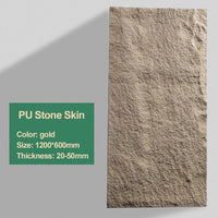 PU Mushroom Stone Cultural Stone Panel 3D PU Panel Cement Gray