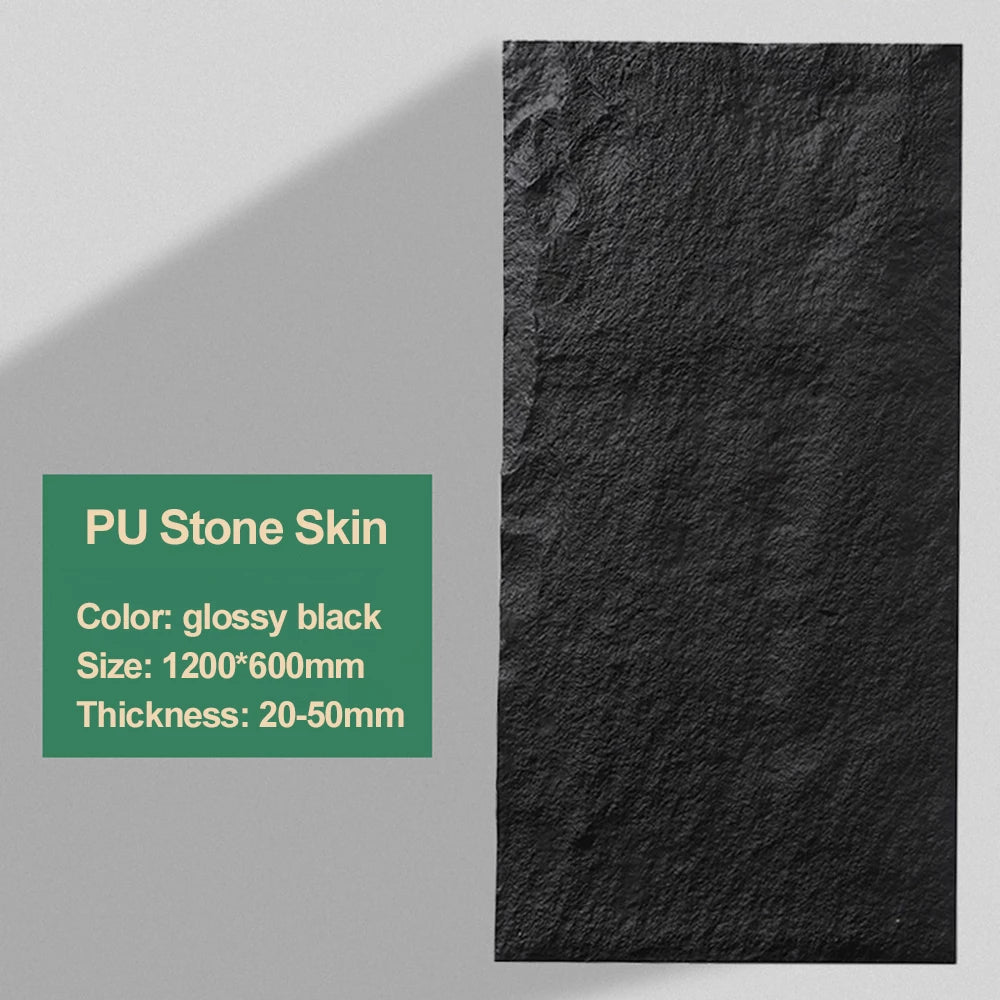 PU Mushroom Stone Cultural Stone Panel 3D PU Panel Gold