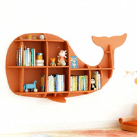 Kids Creative Dolphin & Whale Bookshelf Locker Wooden