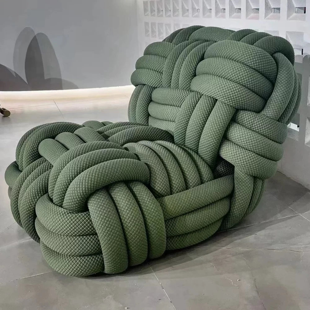 Upholstered Lounge Chair Creative Woven Leisure Chair Light Luxury Single Sofa Chair