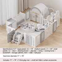 Eco-Friendly Baby Playpen , External Safety Lock, Easy Installation, and PVC Suction Base - Perfect for Home, Mall, and Kindergarten Use