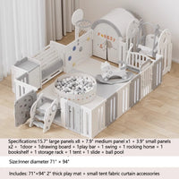 Eco-Friendly Baby Playpen , External Safety Lock, Easy Installation, and PVC Suction Base - Perfect for Home, Mall, and Kindergarten Use