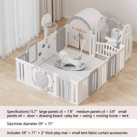 Eco-Friendly Baby Playpen , External Safety Lock, Easy Installation, and PVC Suction Base - Perfect for Home, Mall, and Kindergarten Use