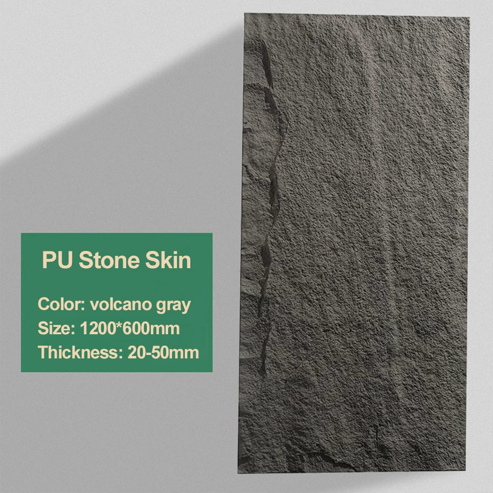 PU Mushroom Stone Cultural Stone Panel 3D PU Panel Gold