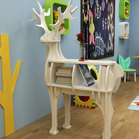 Creative Kids Bookshelf Wooden elk Animal Bookshelf