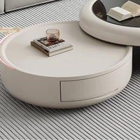 Creative Solid Wood Coffee Table Living Room Combination with Tempered Glass