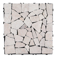 Pure Era  - 12''x 12'' Interlocking Stone Deck Tiles Patio Tiles