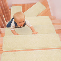 Pure Era - Non-slip Tape Free Bullnose Carpet Stair Treads Pet Friendly Peel and stick