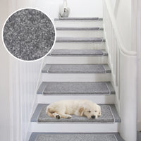 Pure Era - Non-slip Tape Free Bullnose Carpet Stair Treads Pet Friendly Peel and Stick