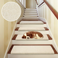 Pure Era - Non-slip Tape Free Bullnose Carpet Stair Treads Pet Friendly Peel and Stick