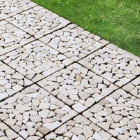 Pure Era  - 12''x 12'' Interlocking Stone Deck Tiles Patio Tiles