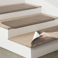 Pure Era - Tape Free Bullnose Carpet Stair Treads - Non-silp Pet Friendly Peel and Stick 