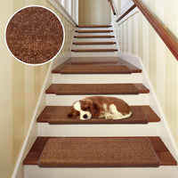 Pure Era - Non-slip Tape Free Bullnose Carpet Stair Treads Pet Friendly Peel and stick 