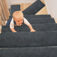 Pure Era - Non-slip Tape Free Bullnose Carpet Stair Treads Pet Friendly Peel and Stick 