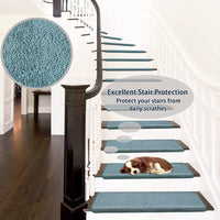 Pure Era - Non-slip Tape Free Bullnose Carpet Stair Treads Pet Friendly Peel and Stick