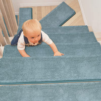 Pure Era - Non-slip Tape Free Bullnose Carpet Stair Treads Pet Friendly Peel and Stick 