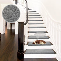 Pure Era - Non-slip Tape Free Bullnose Carpet Stair Treads Pet Friendly Peel and Stick 