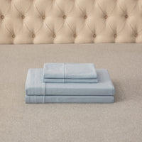 Pure Era - T-shirt Cotton Jersey Knit Sheet Set - Light Blue