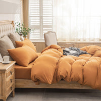 Pure Era | Jersey Duvet Cover Set - Burnt Orange