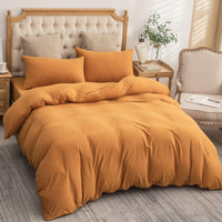 Pure Era | Jersey Duvet Cover Set - Burnt Orange