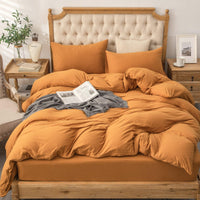 Pure Era | Jersey Duvet Cover Set - Burnt Orange