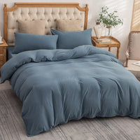 Pure Era | Jersey Duvet Cover Set - Cerulean Blue