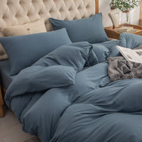 Pure Era | Jersey Duvet Cover Set - Cerulean Blue