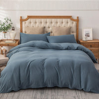 Pure Era | Jersey Duvet Cover Set - Cerulean Blue