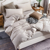 Pure Era | Jersey Duvet Cover Set - Heathered Beige