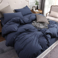 Pure Era | Jersey Duvet Cover Set - Heathered Blue