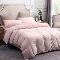 Pure Era - Jersey Duvet Cover Set - Heathered Pink