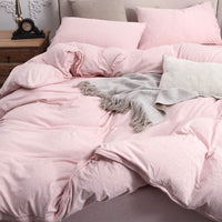 Pure Era - Jersey Duvet Cover Set - Heathered Pink