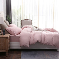 Pure Era - Jersey Duvet Cover Set - Heathered Pink