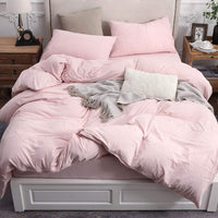 Pure Era - Jersey Duvet Cover Set - Heathered Pink