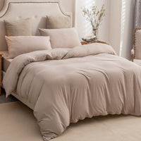 Pure Era - Jersey Duvet Cover Set - Heathered Tan